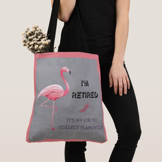Ik ben moe dat het mijn taak is om Flamingos Funny Tote Bag (Dichtbij)