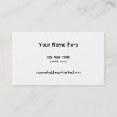 Ik ben moe!  De Living New Contact Sjabloon Visitekaartje (Achterkant)