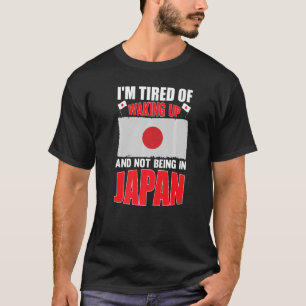 Ik ben moe van wakker worden en niet in Japans zij T-shirt