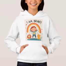 Ik ben moedig - Kinder Affirmatie Hoodie