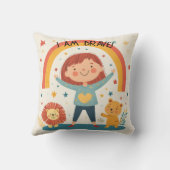 Ik ben moedig - Kinder affirmatie Sierkussen (Achterkant)