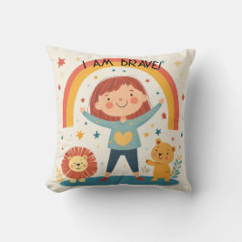 Ik ben moedig - Kinder affirmatie Sierkussen