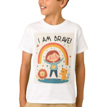Ik ben moedig - Kinder affirmatie T-shirt