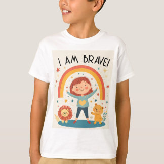 Ik ben moedig - Kinder affirmatie T-shirt