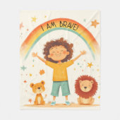 Ik ben moedig - Kinder bevestiging Fleece Deken (Voorkant)