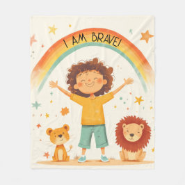 Ik ben moedig - Kinder bevestiging Fleece Deken