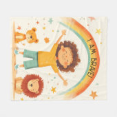 Ik ben moedig - Kinder bevestiging Fleece Deken (Voorkant (Horizontaal))