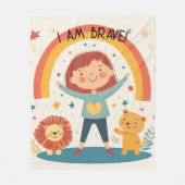 Ik ben moedig - Kinder bevestiging Fleece Deken (Voorkant)