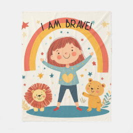Ik ben moedig - Kinder bevestiging Fleece Deken