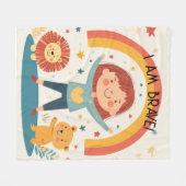 Ik ben moedig - Kinder bevestiging Fleece Deken (Voorkant (Horizontaal))