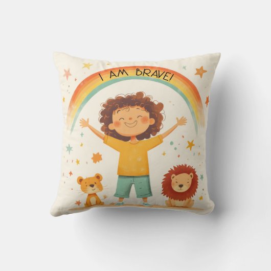 Ik ben moedig - Kinder bevestiging Kussen (Achterkant)