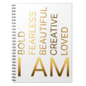 IK Ben Moedig, Onbevreesd, Mooi, Creatief, Geliefd Notitieboek (Voorkant)