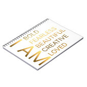 IK Ben Moedig, Onbevreesd, Mooie, Creatief, Gelief Notitieboek (Linkerzijde)