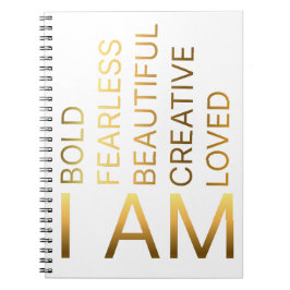 IK Ben Moedig, Onbevreesd, Mooie, Creatief, Gelief Notitieboek