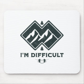 Ik ben moeilijk Dubbele Zwarte Diamanten Grappige  Muismat