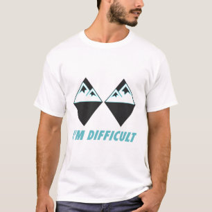 Ik ben Moeilijk Ski Dubbele Zwarte Diamanten Color T-shirt