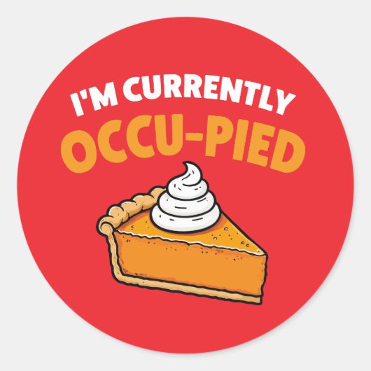 Ik ben momenteel bezet ronde sticker (Voorkant)