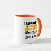 Ik ben momenteel in aanbouw mok (Voorkant rechts)