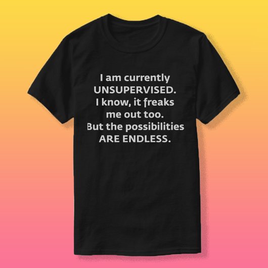 Ik ben momenteel NIET ONDER TOEZICHT T-shirt