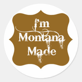 Ik ben Montana Made Brown Ronde Sticker