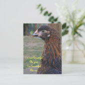 Ik ben mooi... Cochin Chicken-Briefkaart Briefkaart (Staand voorkant)