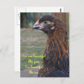 Ik ben mooi... Cochin Chicken-Briefkaart Briefkaart (Voorkant / Achterkant)