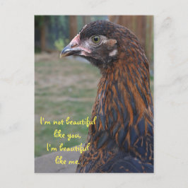 Ik ben mooi... Cochin Chicken-Briefkaart Briefkaart
