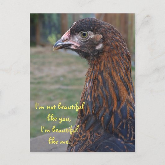 Ik ben mooi... Cochin Chicken-Briefkaart Briefkaart (Voorkant)