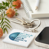 Ik ben mooi en goed Bowling blauw Sleutelhanger (Voorkant Rechts)