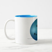 Ik ben mooi en goed Bowling blauw Tweekleurige Koffiemok (Links)