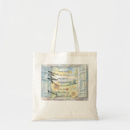 Ik ben: Mooie geschriften, gepersonaliseerd Tote Bag (Voorkant)