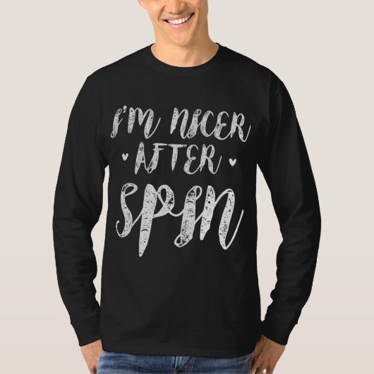 Ik ben mooier na spin indoor fietsen spinnen fiets t-shirt (Voorkant)