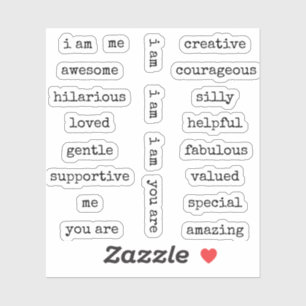 Ik ben Motivatie Bevestiging Sticker