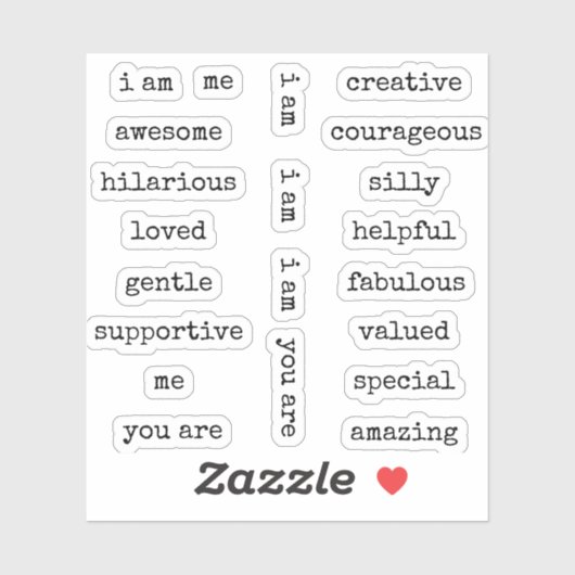 Ik ben Motivatie Bevestiging Sticker (Vel)