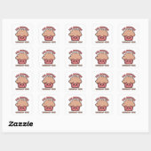 Ik ben muffin zonder jou! Schattigee Muffin Pun Vierkante Sticker (Vel)