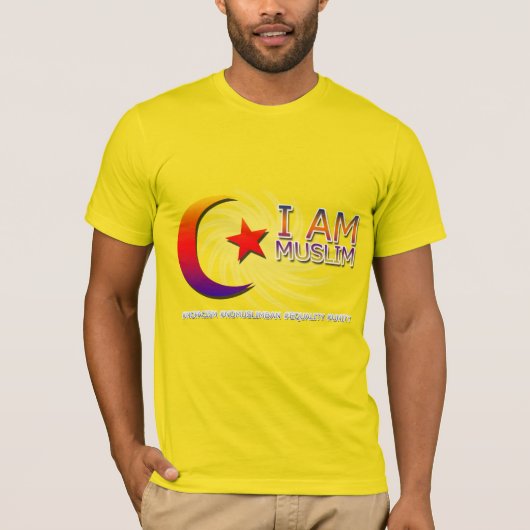 IK BEN MUSLIM ANTI TRUMP FACISME T-SHIRT (Voorkant)