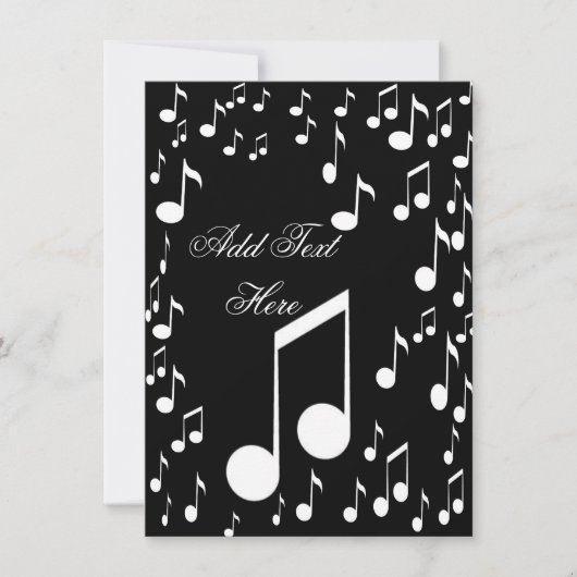 Ik ben muziek, feest kaart (Voorkant)