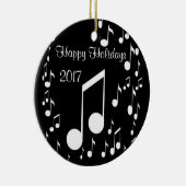 Ik ben muziek,Prettige feestdagen 2017_ Keramisch Ornament (Rechts)