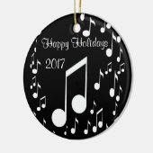 Ik ben muziek,Prettige feestdagen 2017_ Keramisch Ornament (Links)