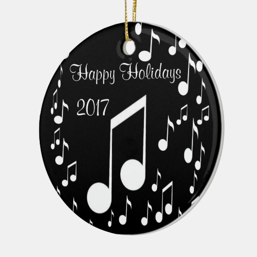 Ik ben muziek,Prettige feestdagen 2017_ Keramisch Ornament (Links)