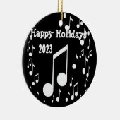 Ik ben muziek,Prettige feestdagen_ Keramisch Ornament (Rechts)