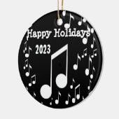 Ik ben muziek,Prettige feestdagen_ Keramisch Ornament (Links)