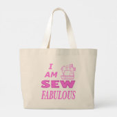 Ik ben naai fabulous in roze grote tote bag (Achterkant)