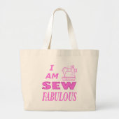 Ik ben naai fabulous in roze grote tote bag (Voorkant)