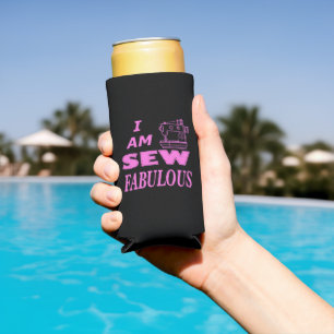 Ik Ben Naaiend Fabulous In Zwart En Roze Seltzer Blikjeskoeler