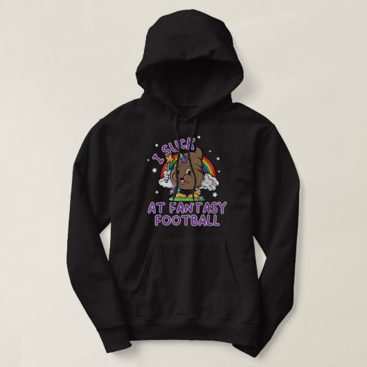 Ik ben naar Fantasy Football Loser Funny Pink Unic Hoodie (Design voorkant)