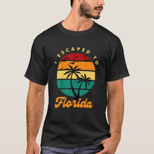 Ik ben naar Florida Desantis Palm Trees Seagulls g T-shirt (Voorkant)