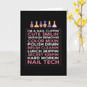 Ik ben Nail Nail Clippin Fingernagelmest Kaart (Gele Bloem)