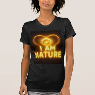 Ik Ben Natuur - Gouden Licht Aarde Hart Ontwerp T-shirt