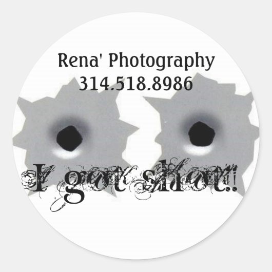 Ik ben neergeschoten! Stickers (Voorkant)